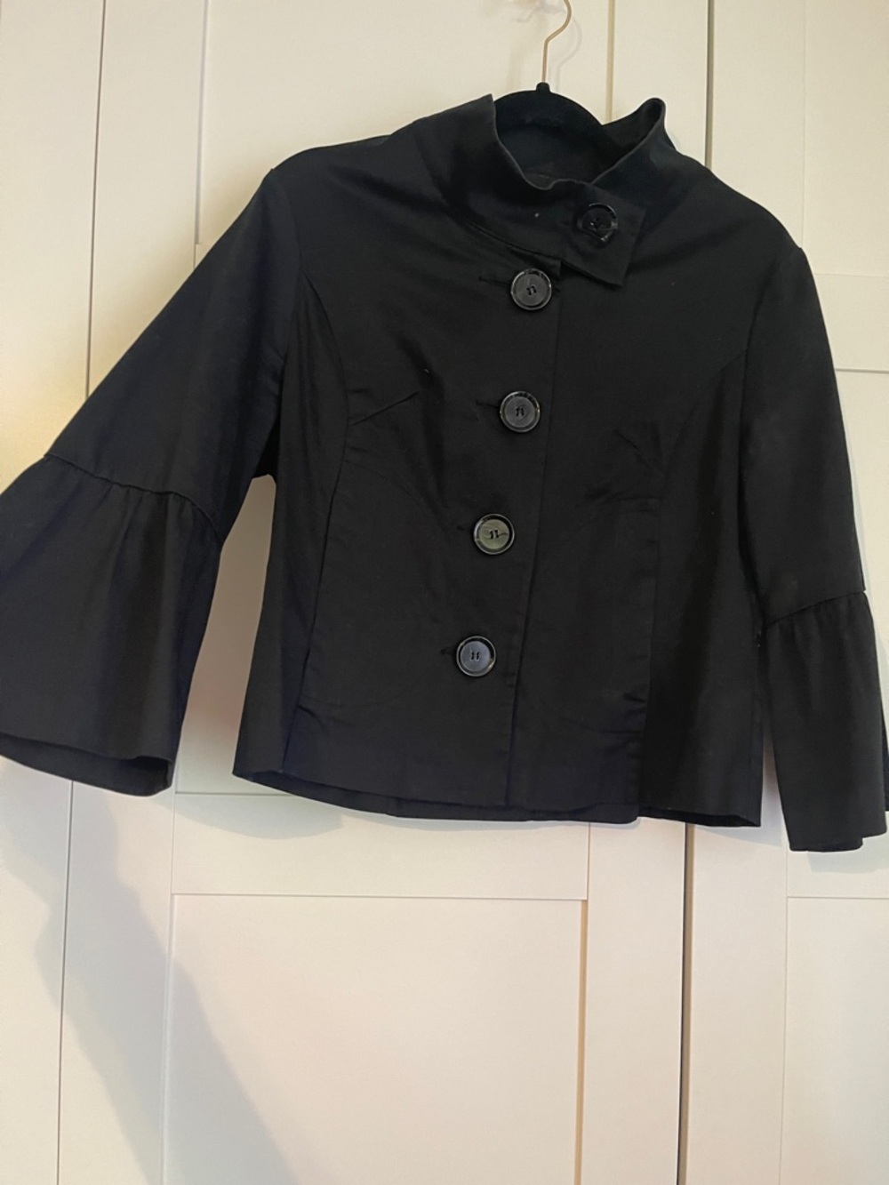 Star City Black Bell-Sleeve Blazer Jacket